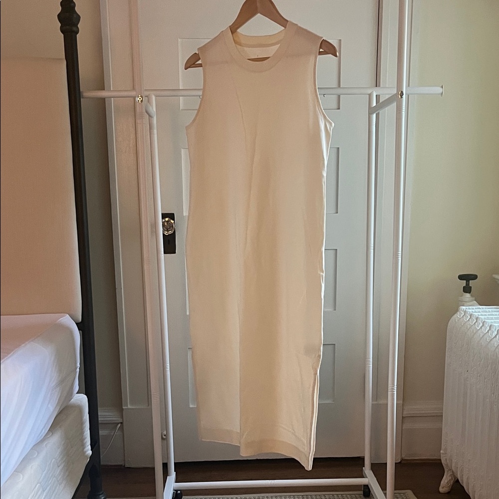 Everlane Cream Sleeveless Dress